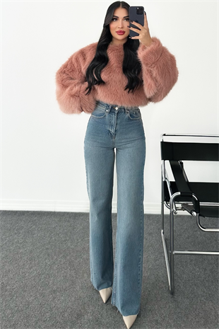 PREMİUM PEMBE KÜRK KAZAK