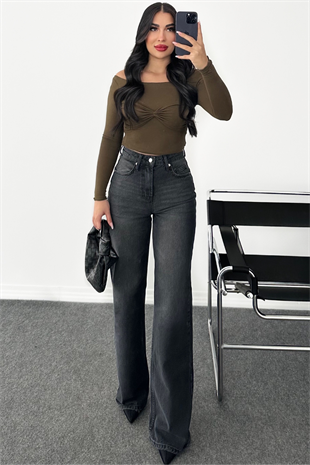 PREMİUM RENA ANTRASİT YÜKSEK BEL JEAN