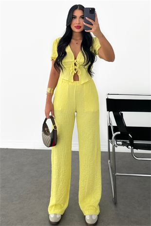 PREMİUM SARI BAĞLAMALI TAKIM