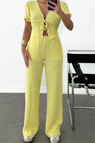 PREMİUM SARI BAĞLAMALI TAKIM