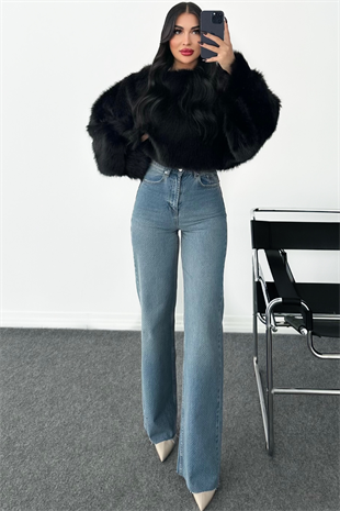 PREMİUM SİYAH KÜRK KAZAK