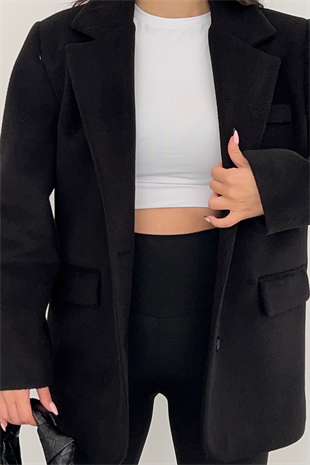 PREMİUM SİYAH YÜN BLAZER CEKET