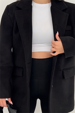 PREMİUM SİYAH YÜN BLAZER CEKET