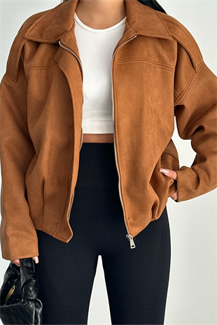 PREMİUM SÜET TABA RENK ESSY CEKET