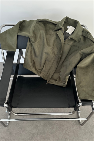 PREMİUM SÜET YEŞİL RENK ESSY CEKET