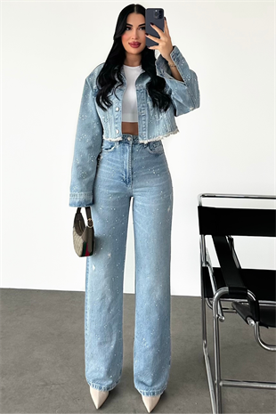 PREMİUM TAŞLI CEKET - JEAN TAKIM