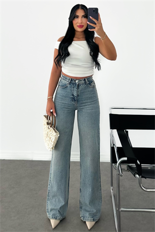 PREMİUM TİNTLİ WİDE LEG ESSY JEAN