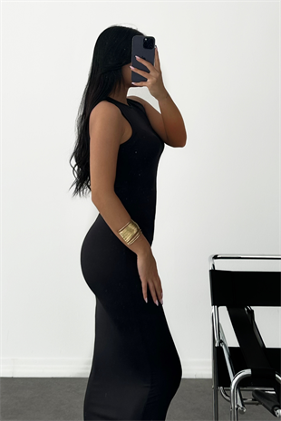 PREMİUM UZUN SİYAH ELBİSE ENYSAA