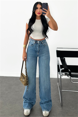PREMİUM WİDE LEG BELİSİA JEAN