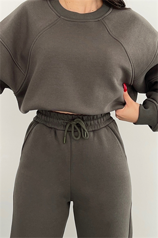 PREMİUM YEŞİL ŞARDONLU EŞOFMAN TAKIMI