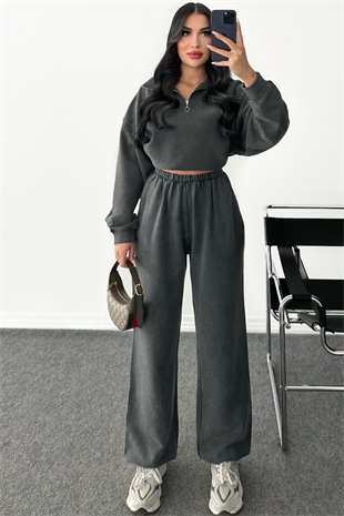 PREMİUM YIKAMALI İKİ İPLİK EŞOFMAN TAKIMI