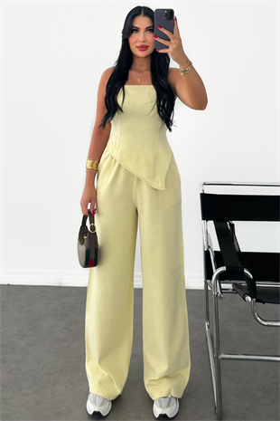 PREMİUM YIKAMALI SARI TAKIM