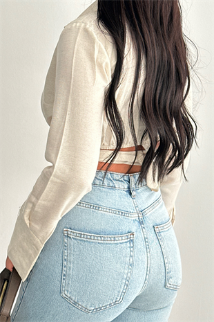 PREMİUM YIRTMAÇLI AÇIK MAVİ RENK JEAN