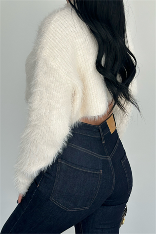 PREMİUM YÜKSEK BEL DARK BLUE EXTRA FLARE JEAN