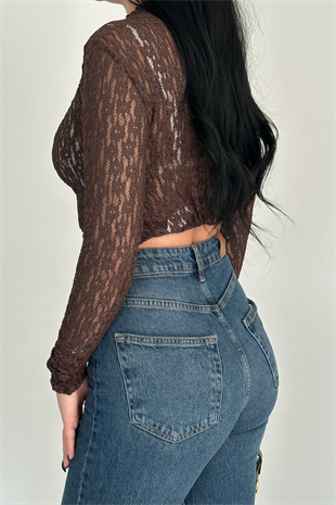 PREMİUM YÜKSEK BEL KOYU TİNTLİ WİDE LEG JEAN