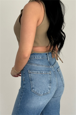 PREMİUM YÜKSEK BEL MİD BLUE ENNY JEAN
