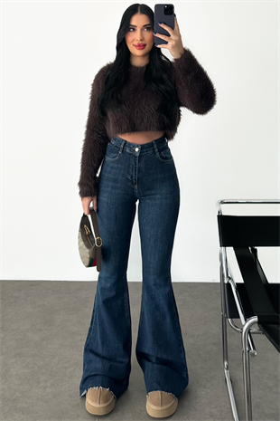 PREMİUM YÜKSEK BEL TİNTLİ EXTRA FLARE JEAN