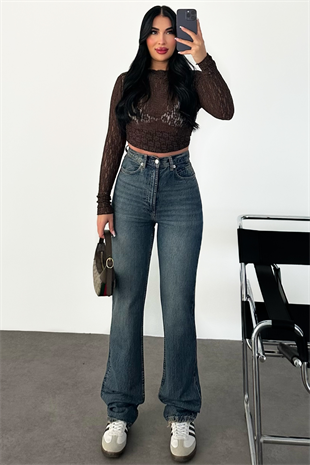 PREMİUM YÜKSEK BEL TİNTLİ LENDY STRAİGHT JEAN