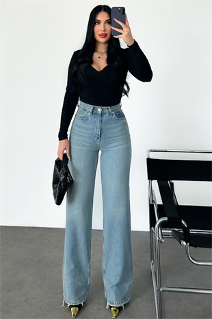 PREMİUM YÜKSEK BEL TİNTLİ WİDE LEG JEAN