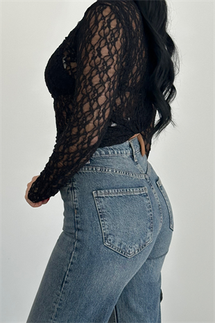 PREMİUM YÜKSEK BEL TİNTLİ WİDE LEG SENDY JEAN