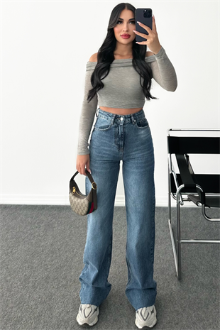 PREMİUM YÜKSEK BEL WİDE LEG DESNY JEAN
