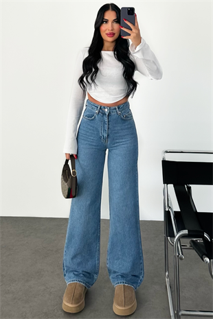 PREMİUM YÜKSEK BEL WİDE LEG LENDY JEAN