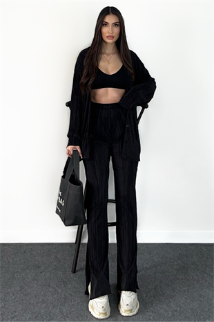 SİYAH FİTİLLİ YIRTMAÇLI TAKIM