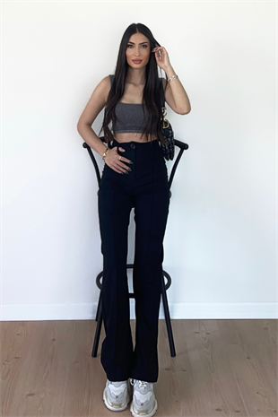 SİYAH PALAZZO - PANTOLON-