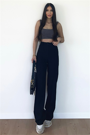 SİYAH PALAZZO - PANTOLON-