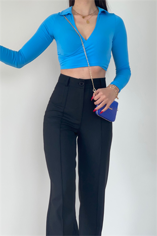 SİYAH PALAZZO - PANTOLON-