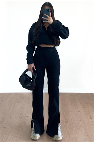 SİYAH YIRTMAÇLI TAKIM