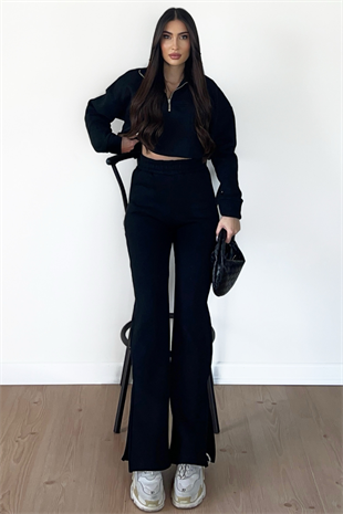 SİYAH YIRTMAÇLI TAKIM