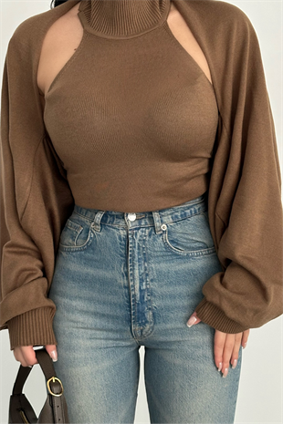 SÜTLÜ KAHVE BALEROLU TRİKO