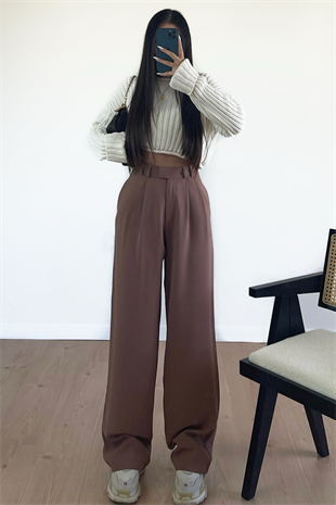 SÜTLÜ KAHVE PALAZZO PANTOLON