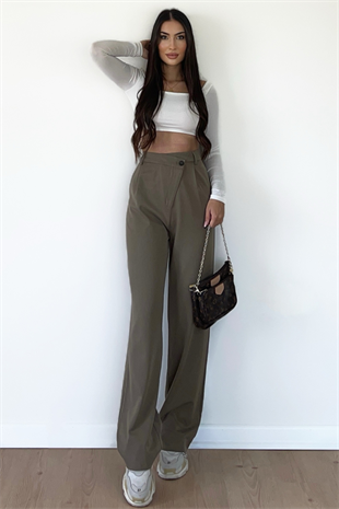 VİZON DÜGME DETAYLI PALAZZO