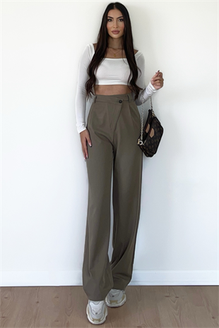 VİZON DÜGME DETAYLI PALAZZO