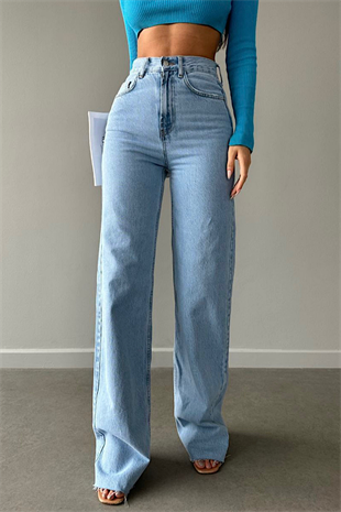 WİDE LEG LAZER PAÇA JEAN