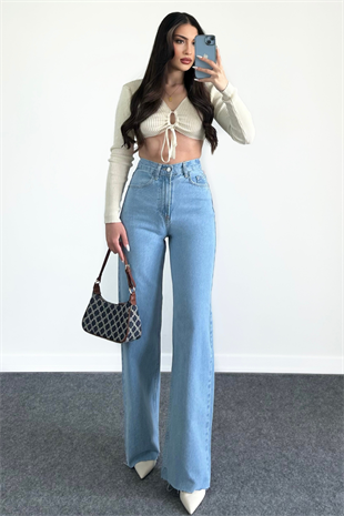 WİDE LEG LAZER PAÇA JEAN