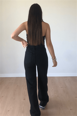  WİDE LEG SİYAH JEAN 