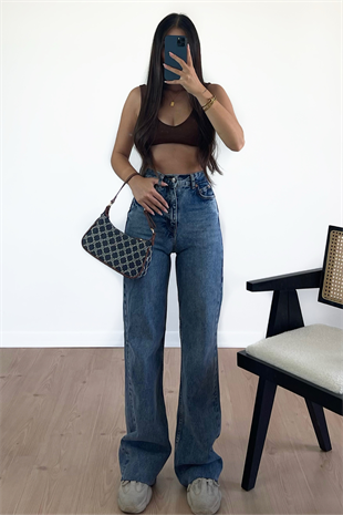 WİDE LEG YIKAMALI JEAN
