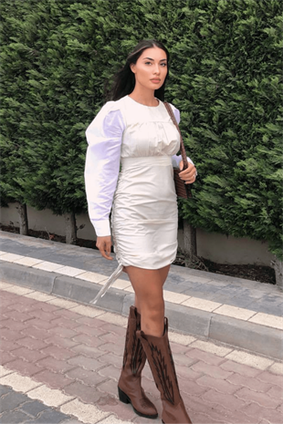 YANLARDAN AYARLANABİLİR ELBİSE