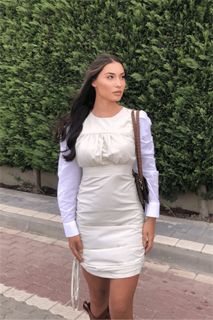 YANLARDAN AYARLANABİLİR ELBİSE