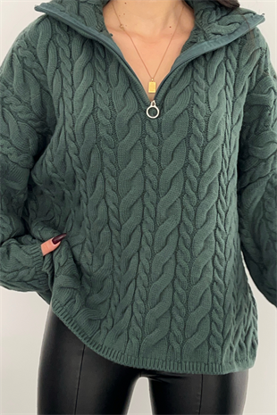 YEŞİL TRİKO KAZAK