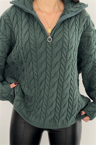 YEŞİL TRİKO KAZAK