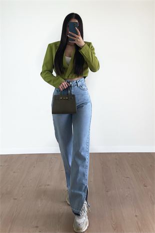 YIRTMAÇLI AÇIK MAVİ RENK JEAN