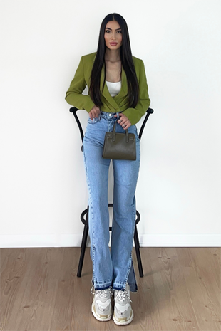 YIRTMAÇLI AÇIK MAVİ RENK JEAN