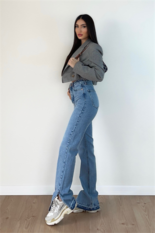 YIRTMAÇLI AÇIK MAVİ RENK JEAN