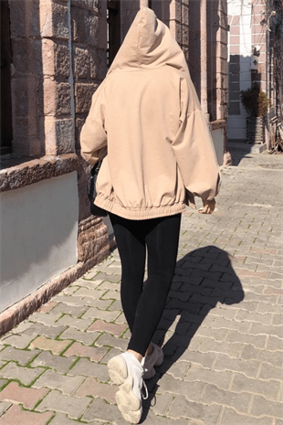 YÜKSEK BEL SİYAH FİTİLLİ TAYT 