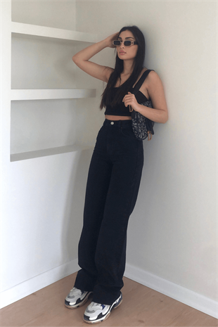  FÜME WİDE LEG JEAN 