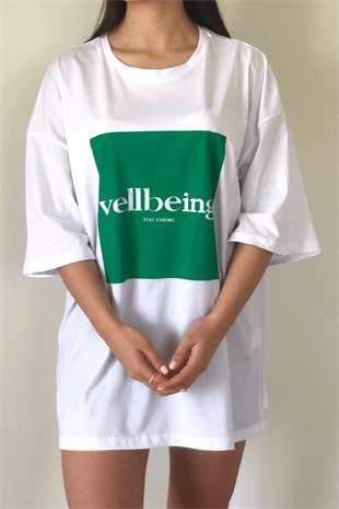 BEYAZ- YEŞİL TİŞÖRT 